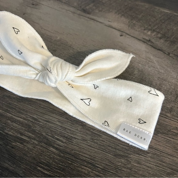 Rae Dunn White Headband with Heart Pattern - Picture 2 of 3